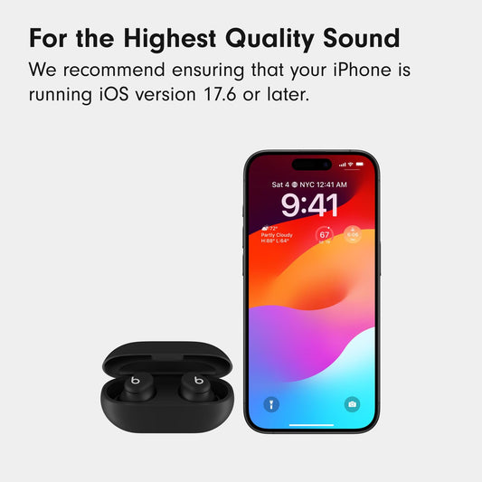 Beats Solo Buds - Wireless Bluetooth Earbuds | 18 Hours of Battery Life | Apple & Android Compatibility | Built-in Microphone - Transparent Red - AOP3D tech