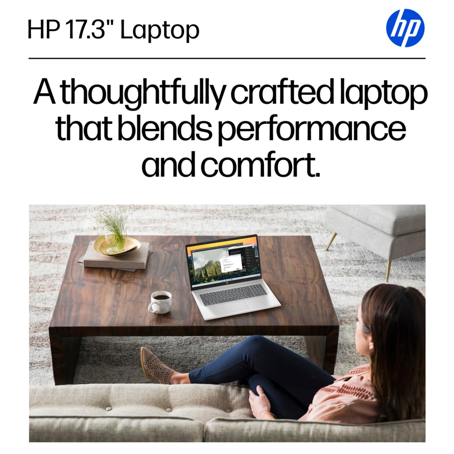 HP 17.3 inch Laptop with Lifetime Office 365 for The Web, Intel 13th 8 Cores i3 CPU (Beat 11th i5), 16GB RAM, 256GB SSD Storage, 10 Key Number Pad, Windows 11, No Mouse - AOP3D tech
