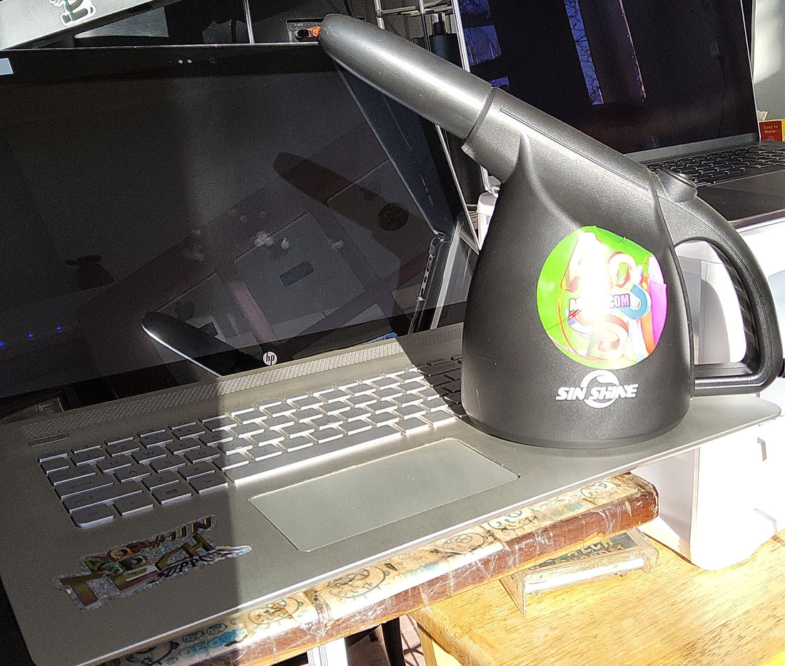 The SIN SHINE Compressed Air 3.0 Multi-Use Electric Air Duster is a game-changing device