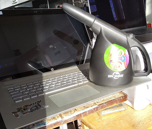 The SIN SHINE Compressed Air 3.0 Multi-Use Electric Air Duster is a game-changing device