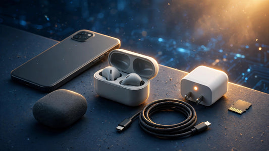Vibrant gift-theme illustration of tech gadgets under $50