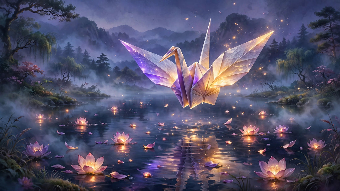 the crane folded from twilight