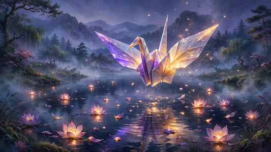 the crane folded from twilight