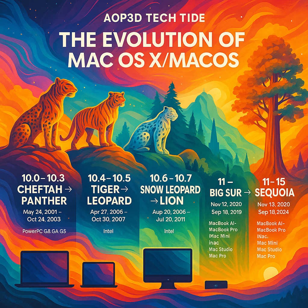 riding the waves of Mac OS X/macOS history!