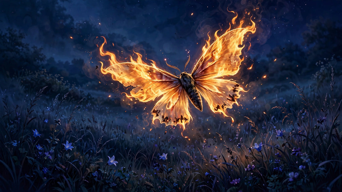 the moth made of candleflame