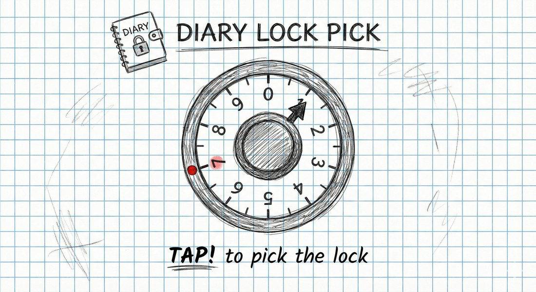 Safe Cracker DIARY LOCK  game