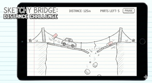 Sketchy Bridge  DISTANCE CHALLENGE GAME