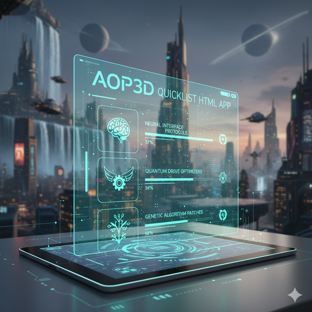 AOP3D QUICKLIST HTML APP !