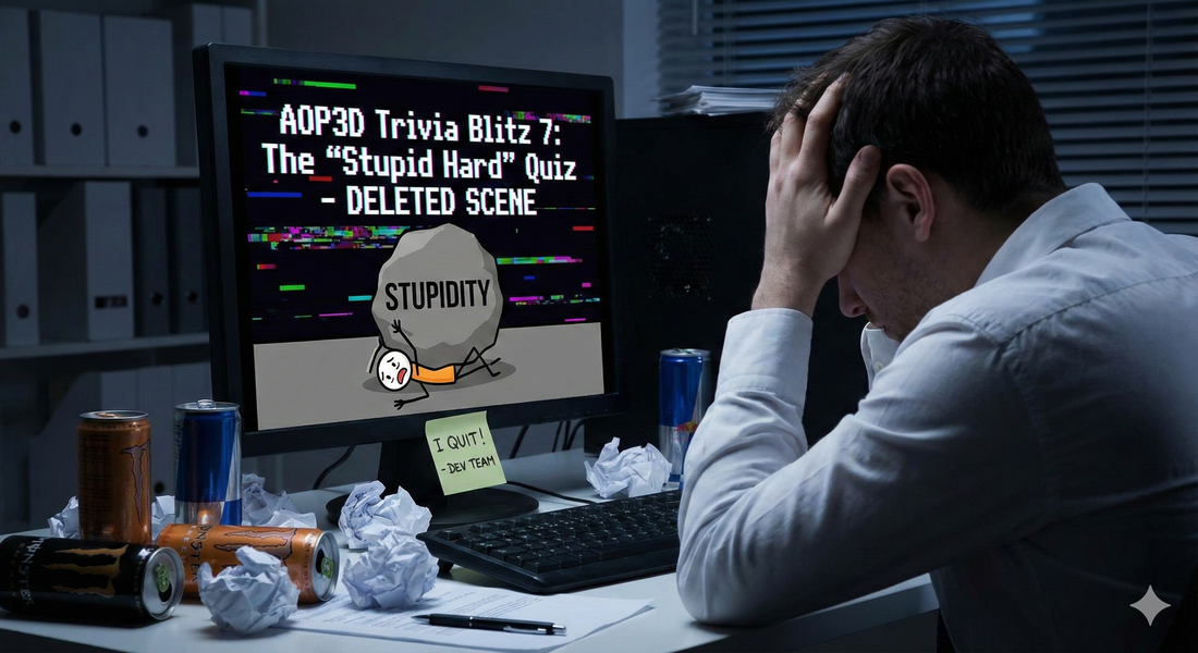 AOP3D Trivia Blitz 7: The "Stupid Hard" Quiz.