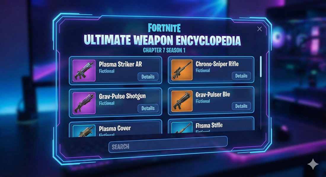 AOP3D FORTNITE Weapon Strategy Guide WIDGET