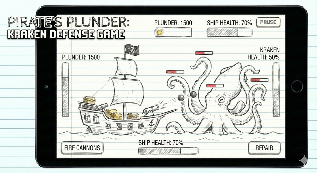 Pirate's Plunder  2 KRAKEN DEFENSE GAME