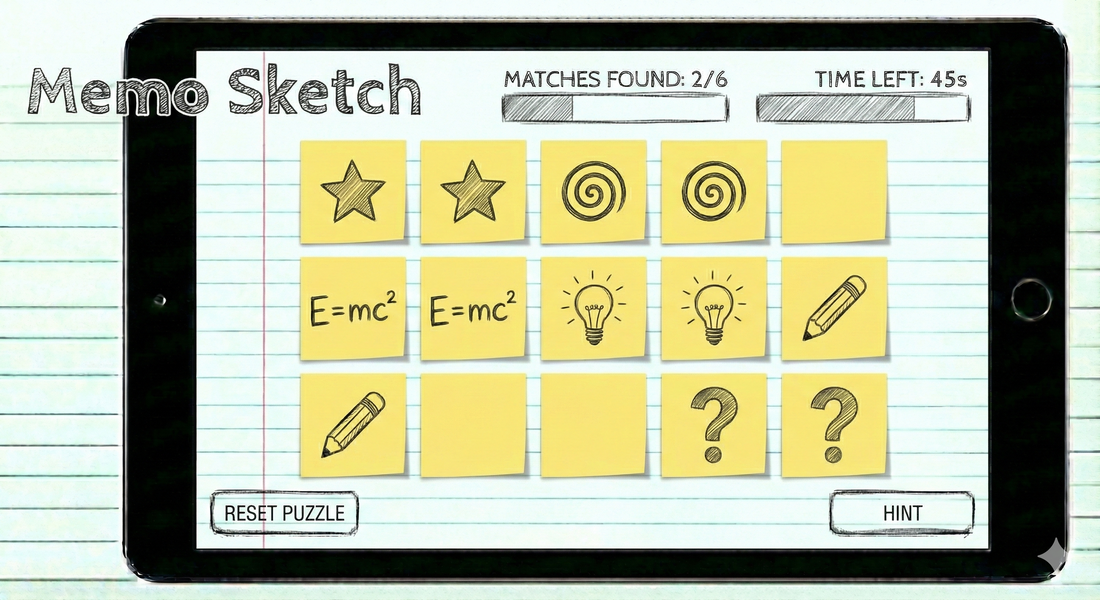 Memo Sketch  STICKY NOTE PUZZLE GAME