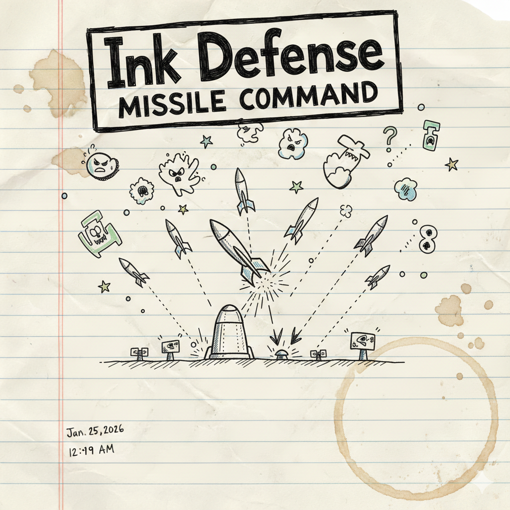 Ink Defense  MISSILE COMMAND  GAME