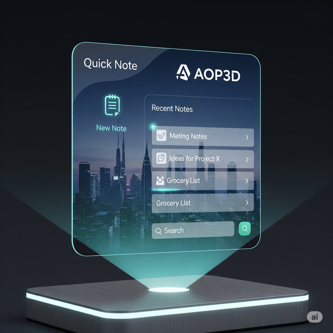 My Quick Note 📝 APP ( BY AOP3D )