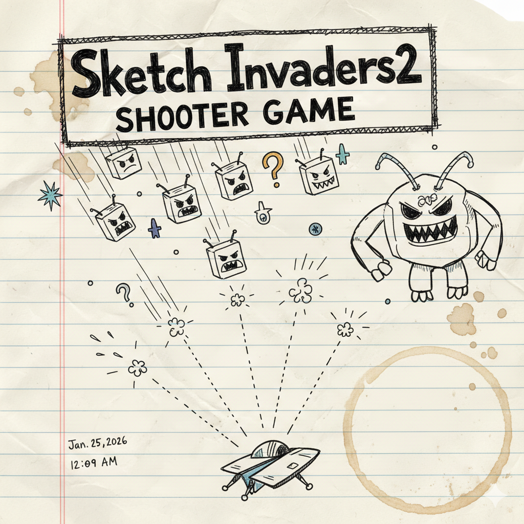 Sketch Invaders2 SHOOTER GAME