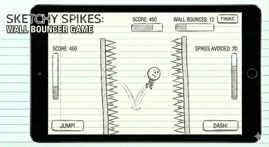 Sketchy Spikes  WALL BOUNCER GAME