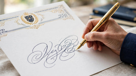 AOP3D Signature Studio — elegant pen signing a document