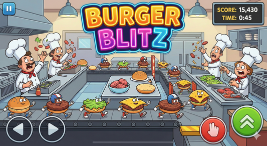 "Burger Blitz: Lunch Rush"