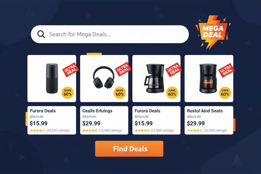 Amazon mega ultra deal finder floating widget
