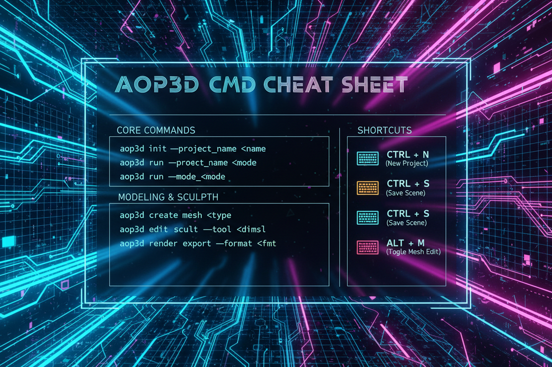 AOP3D CMD CHEAT SHEET WIDGET