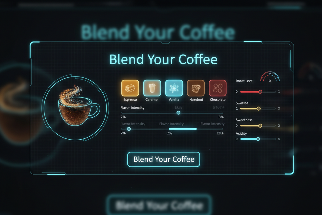 AOP3D coffee flavor  BLENDER widget