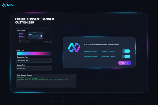 AOP3D Cookie Consent Banner Generator APP