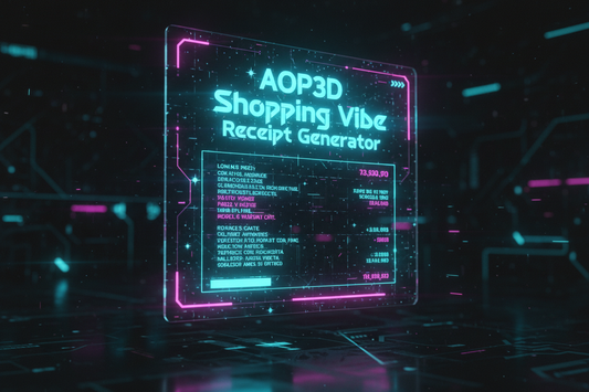 AOP3D ✨ Shopping Vibe Receipt Generator ✨".