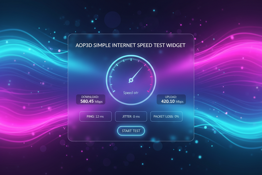 AOP3D SIMPLE INTERNET SPEED TEST WIDGET