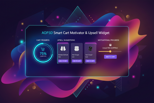 aop3d smart Cart Motivator & Upsell Widget.