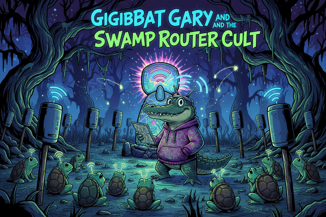 aop3debunks: Gigabit Gary and the Swamp Router Cult 🐊📶