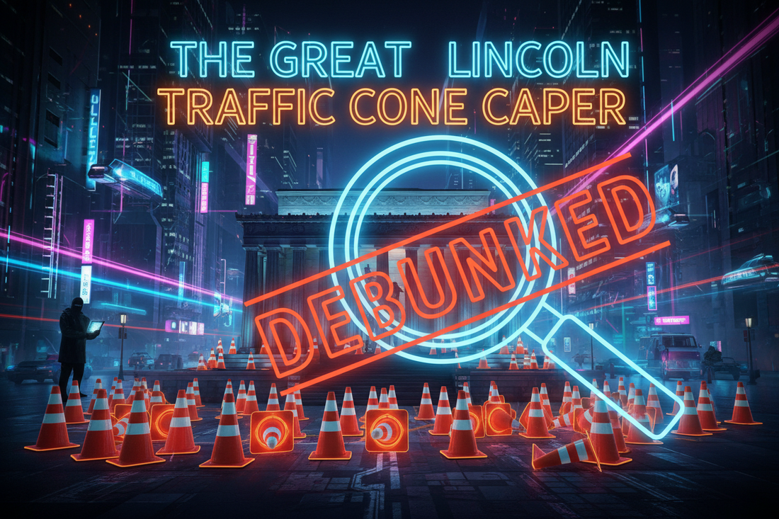 aop3debunks: The Great Lincoln Traffic Cone Caper 🏛️
