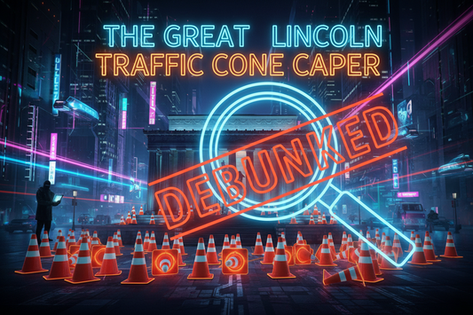 aop3debunks: The Great Lincoln Traffic Cone Caper 🏛️
