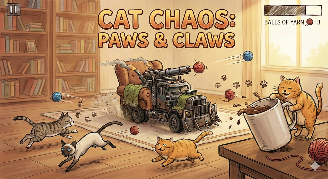 "Cat Chaos: Paws & Claws"