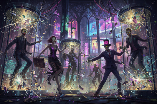 CHAPTER 40 The glass from the shattered containment cells rained down like corporate confetti.