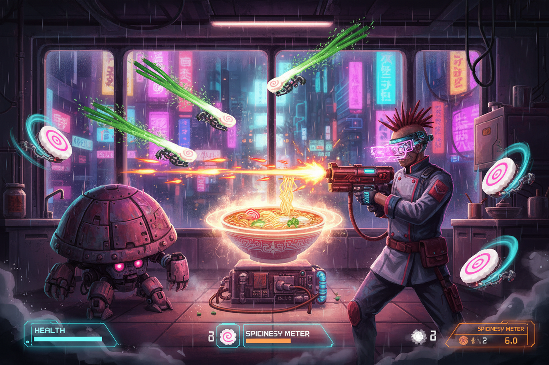 Cyber Ramen - Neon Noodle Defense