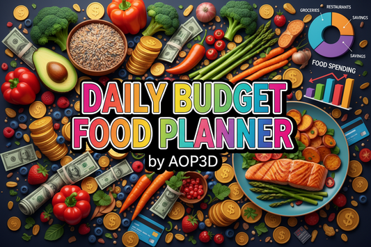 DAILY BUDGET FOOD PLANNER BY AOP3D