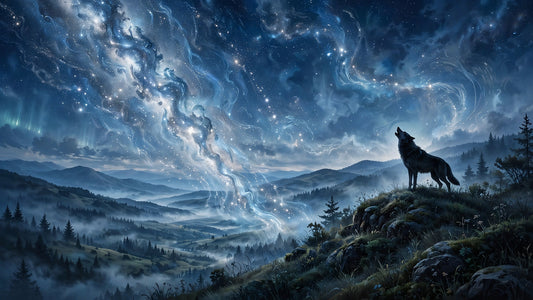 the wolf howling a river of stars
