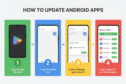 how2 android how2 UPDATE YOUR APPS FROM THE PLAY STORE