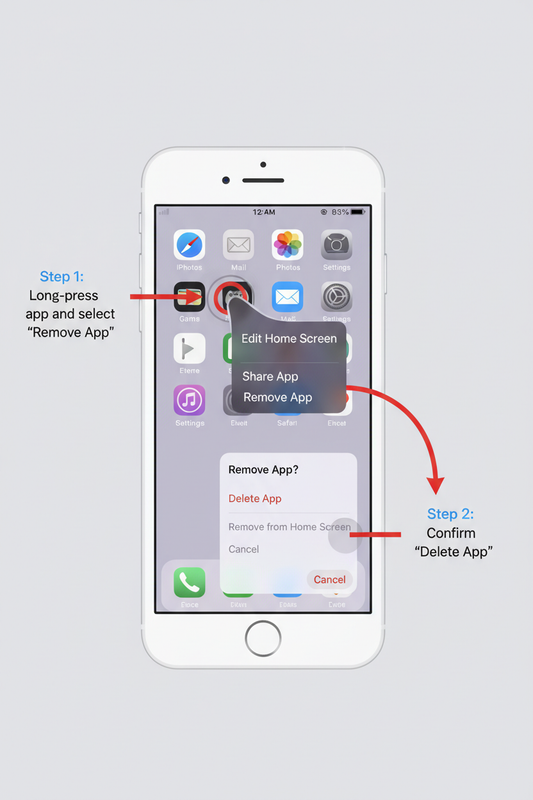 how2 ios how2 delete an app from your home screen !