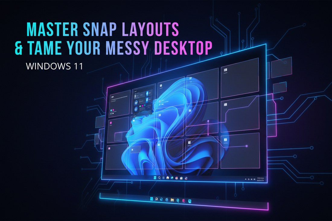 HOW2 WINDOWS 11: Master Snap Layouts &amp; Tame Your Messy Desktop