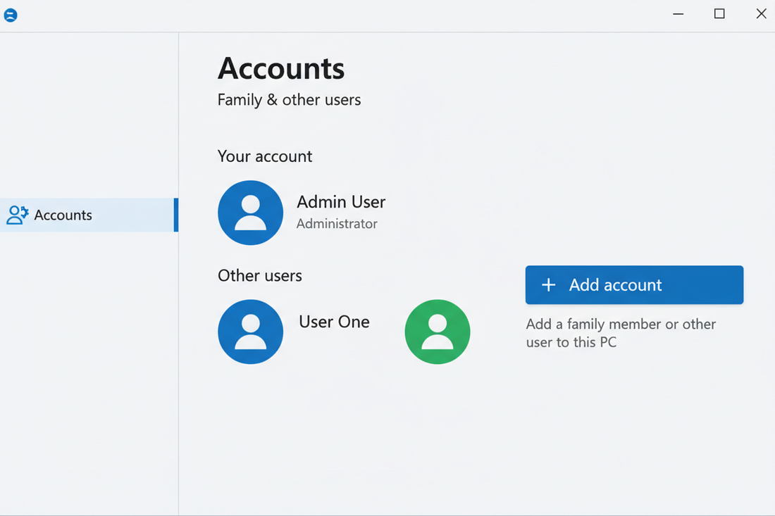 HOW2 WINDOWS HOW2 ADD A 2ND USER TO YOUR PC  BY AOP3D