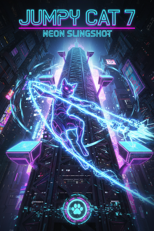 Jumpy Cat 7: Neon Slingshot Concept
