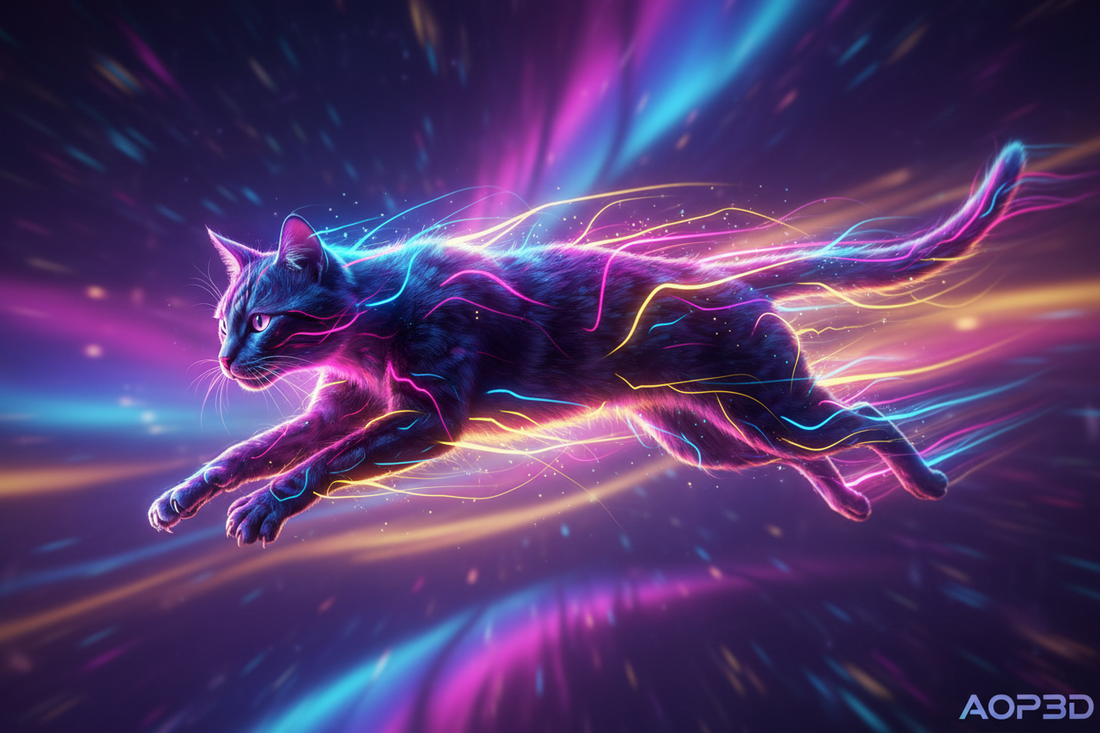 Jumpy cat 🙀 slide and dash 💨 ( by AOP3D )