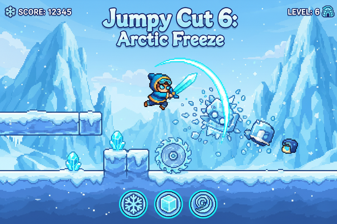 jumpy cut 6 arctic freeze 🥶 html game