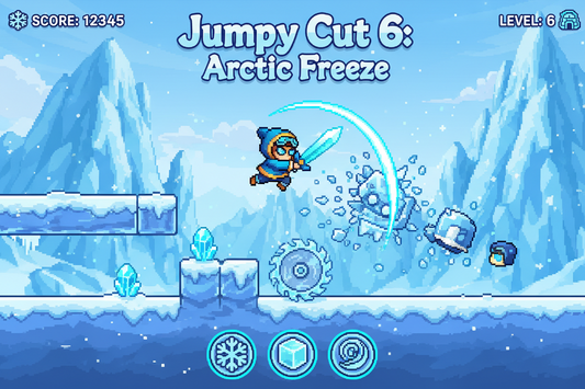 jumpy cut 6 arctic freeze 🥶 html game