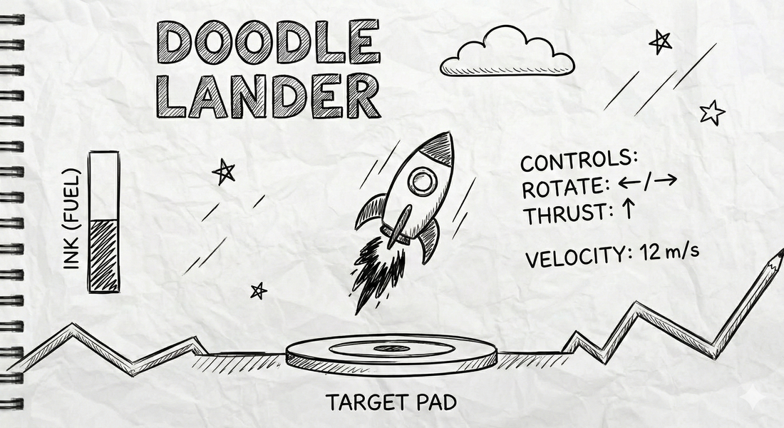 Doodle Lander  PHYSICS FLIGHT game
