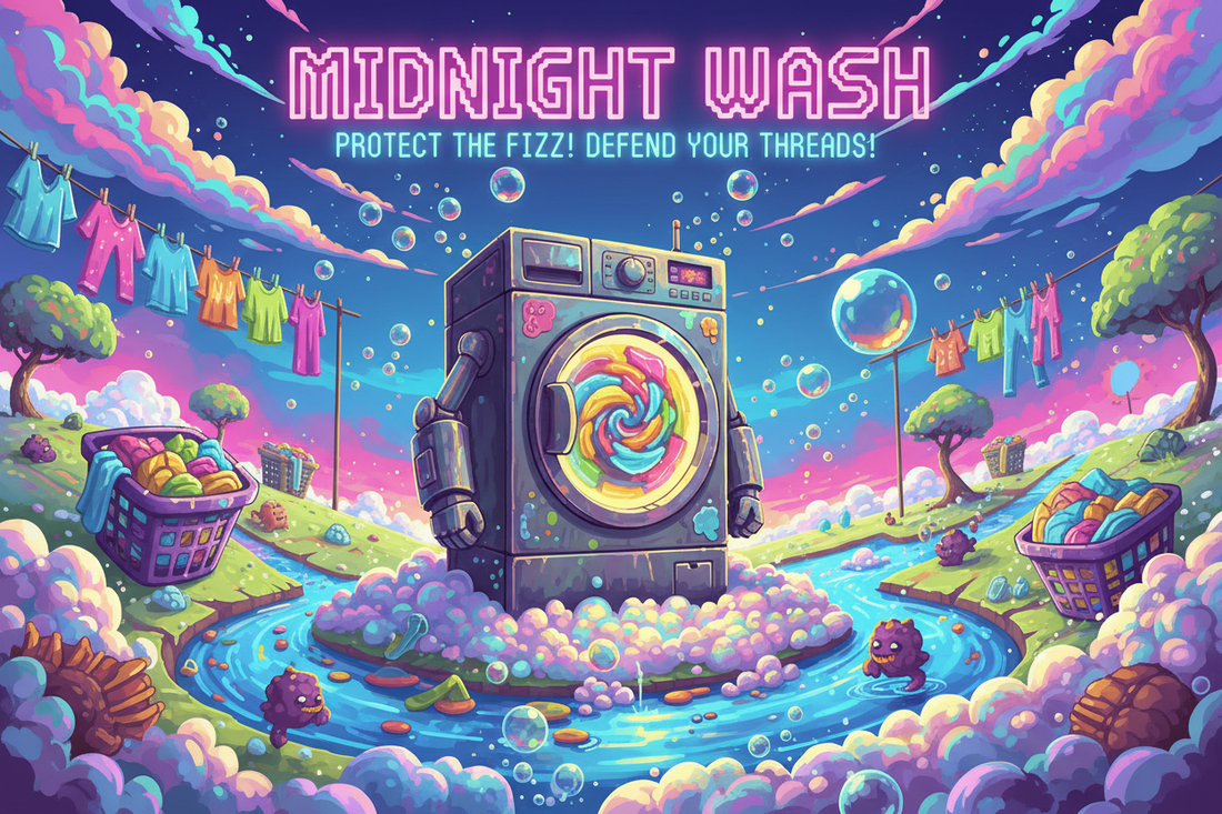 MIDNIGHT WASH  DEFEND THE GLOWING WASHING MACHINE!