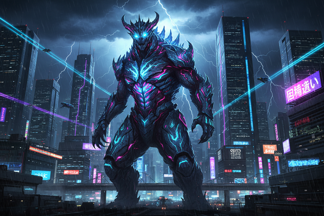 Neon Kaiju: City Defender" 🦖🏙️.