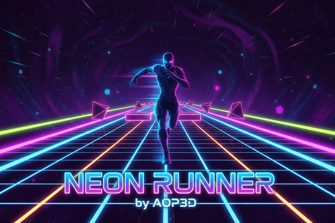 neon runner html game ( by AOP3D )