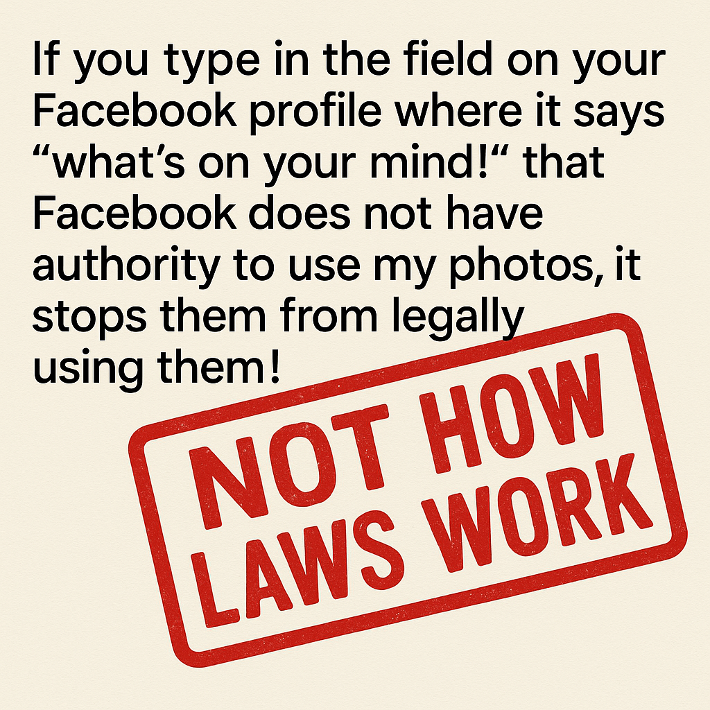 “If you type in the field on your Facebook profile where it says ‘what’s on your mind!